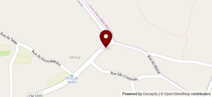 Rua do Escondidinho, Moital