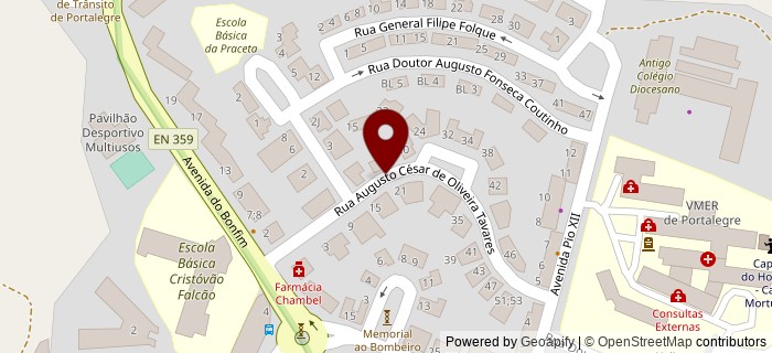 Rua Augusto C�sar Oliveira Tavares, Portalegre