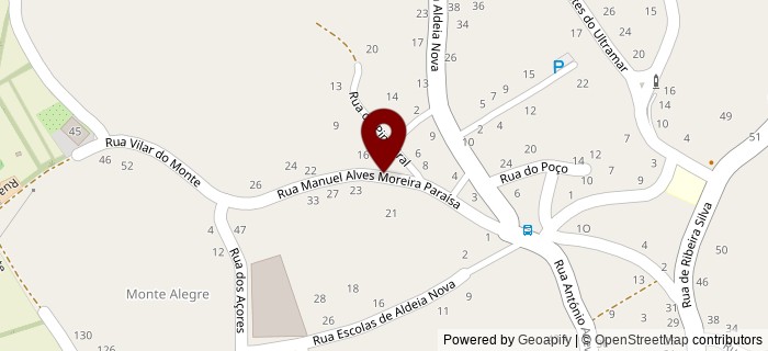 Rua Manuel Alves Moreira Paraso, Ribeiro