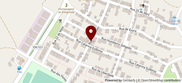 Rua 1� de Maio, Torre de Coelheiros